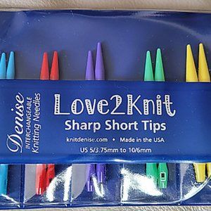 Denise Love2Knit - Sharp Short Tips (US 5-10)